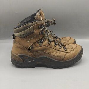 Lowa Renegade GTX Mid Hiking Boots Women 7.5 Brown Leather Gore Tex Trail Boots